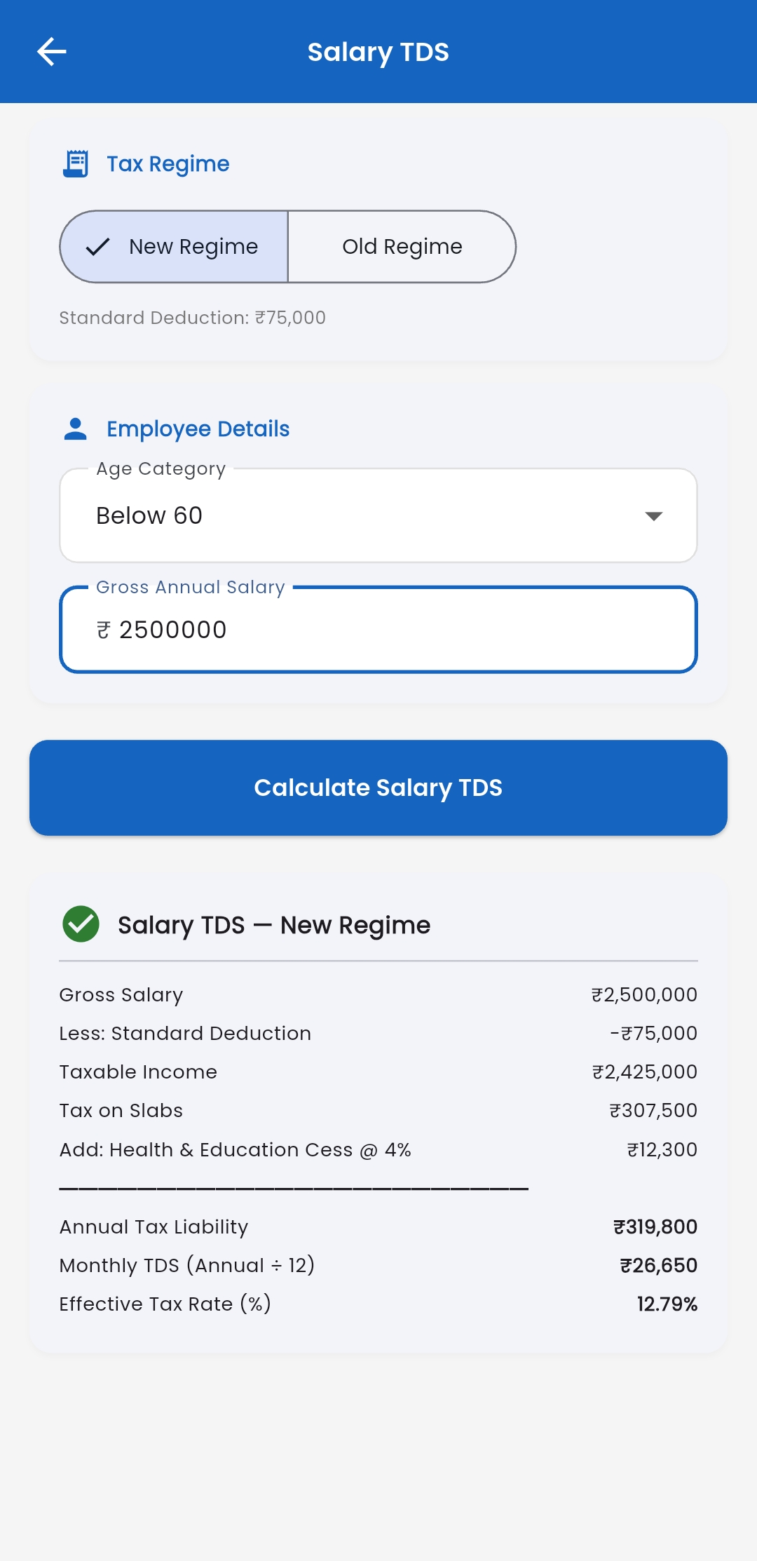 TDS Calculator screenshot